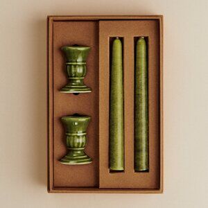 NEW Sezane Piano Candle Holder Set - Small Model - Sage Green